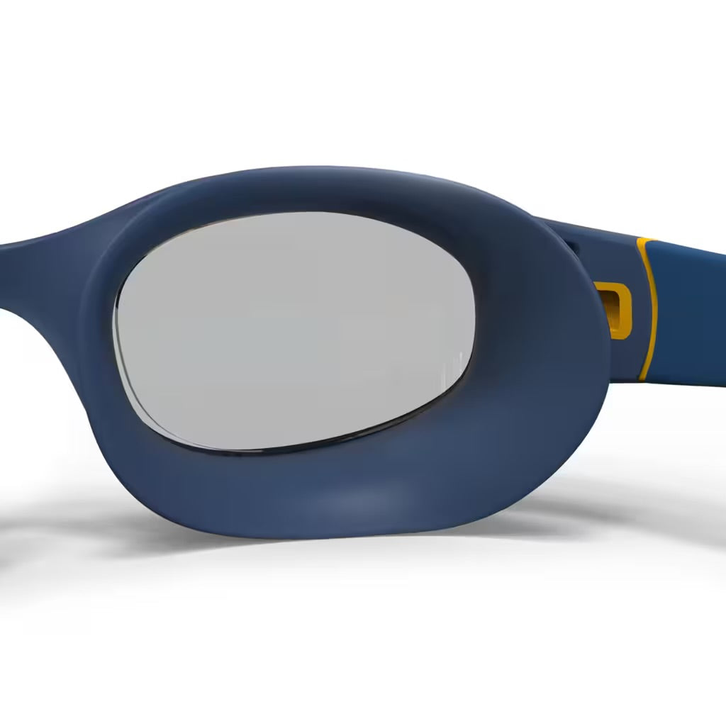 Nabaiji Swimming Goggles 100 Soft - Size S - Clear Lenses - Blue / Grey / Yellow