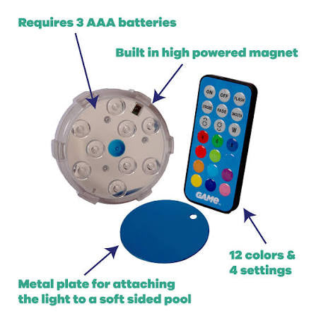 4pcs Magnetic Pool Light