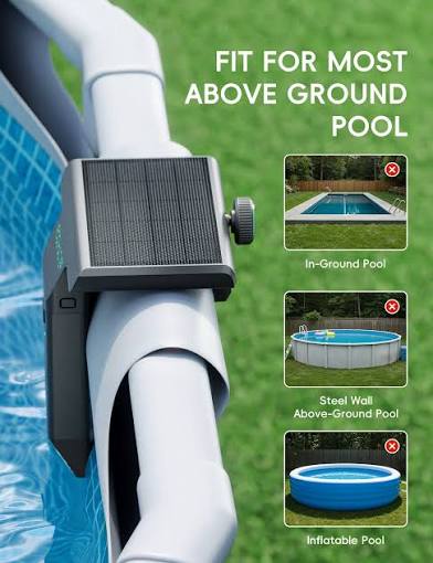 Poolside Solar Light for above ground/in ground pools