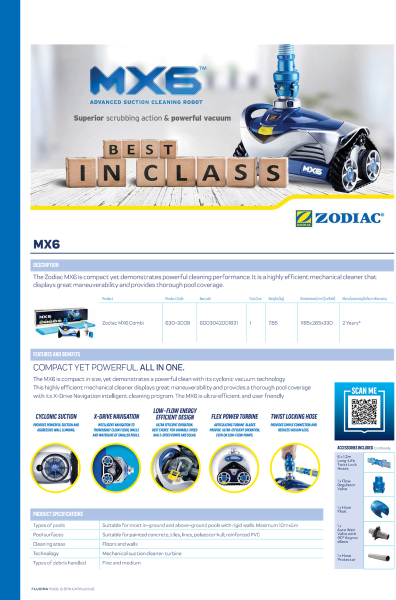 Zodiac MX6 Pool Cleaner Combi Pack